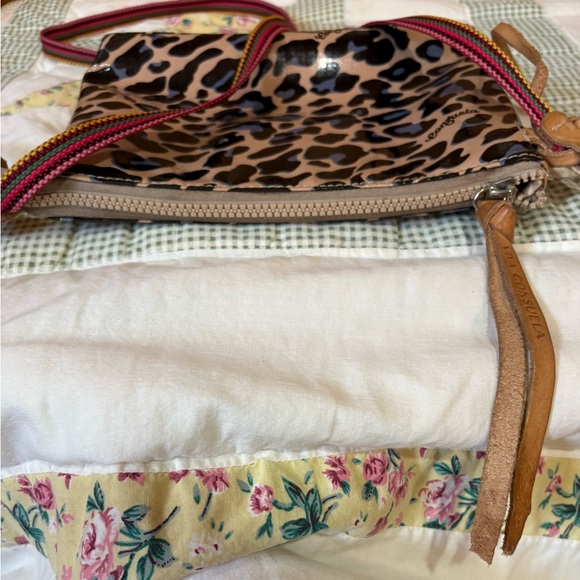 Consuela Leopard Crossbody Bag with Pink and Tan Strap - Picture 10 of 16